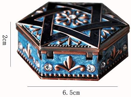 QTT kutija na nakitu od šest krakova za djevojke Vintage evropske stilske ogrlice zvona naušnice za skladištenje