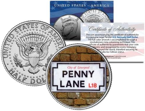 Beatlesi Originalna sitnica Penny Lane ulice Kennedy Pol Dollar U.S. Coin