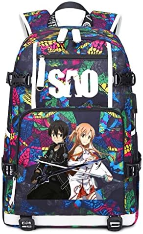 Isaikoy Anime Art Art Online ruksak Bookbag Daypack School torba Laptop Torba za ramena N13