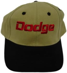 Dodge Classic Automotive Fino vezena kapa za šešir - Khaki / Crna