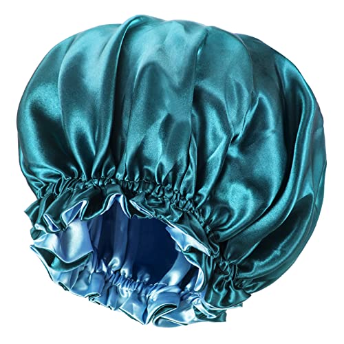 Saten Bonnet Silk obloženi poklopca za žene za žene, velike reverzibilne kapice za tuširanje satenski saten
