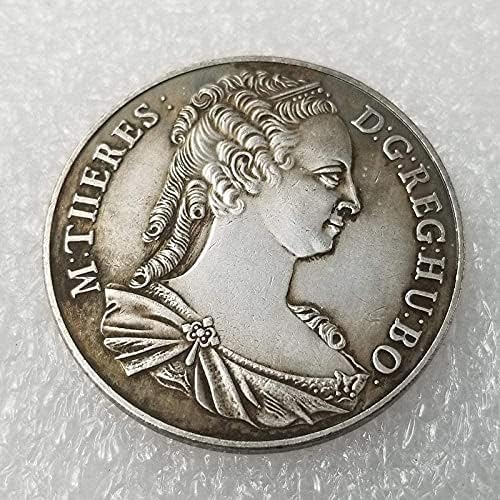 Starinski zanati 1743 Austrijski mesing srebrni pozlaćeni je star 130Coin kolekciona kovanica