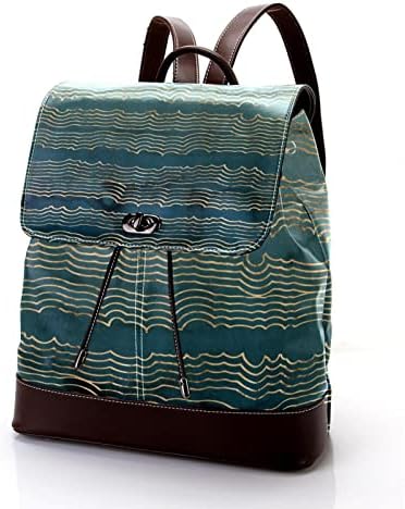 VBFOFBV putni ruksak, ruksak za laptop za žene muškarci, modni ruksak, japanski klasični zlatni plavi talas