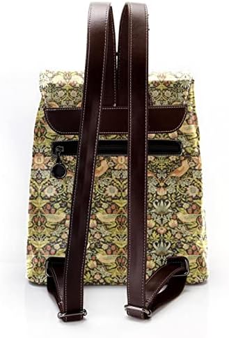 VBFOFBV Lagani casual backpack za laptop za muškarce i žene, vintage smeđa ptica cvijeta jagoda