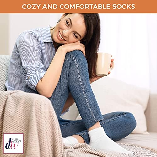 Debra Weitzner dijabetičke čarape za muškarce i žene labave Nevezujuće pamučne čarape za posadu 6 pari