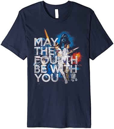 Star Wars May The Fourth Be With You Vintage Movie Poster Premium T-Shirt