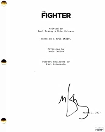 Mark Wahlberg potpisan autogram Fight Full film s skriptama za provjeru autentičnosti JAMES, Entourage, Boogie Nights, savršena oluja, italijanski posao, srčani braće, nepobjedivi, posteljivane, sudjelovanje, lijep, lijep Kosti, noćna noć, krijumčarenje, bol i dobitak, 2 pištolje, transforma
