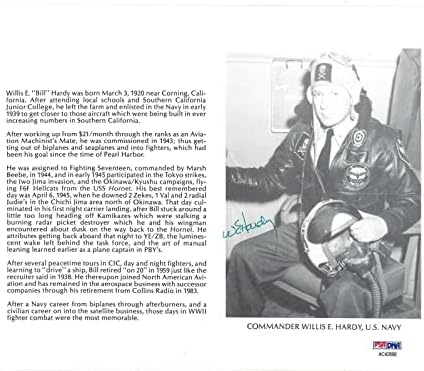 Bill Hardy potpisan 8x10 PSA DNK AC42898 WWII ACE 7V - AUTOGREME NFL Photos