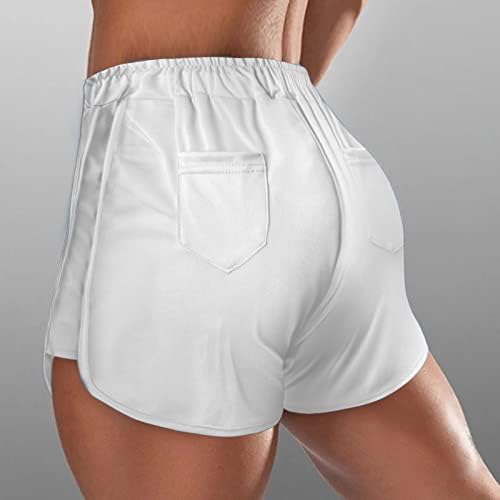 Ženski ljetni kućni kratke hlače visoke struke HIP SPORTS STOKE HLAČE Ravne fitness hlače Mala kompresija