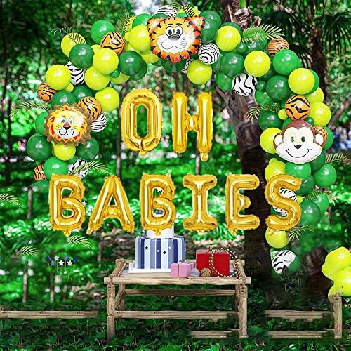 Kungoon OH babies Balloons, smiješni blizanci novi rođeni tuš za bebe Rod Otkrivanje slova Balloons Party isporučuje ukrase.