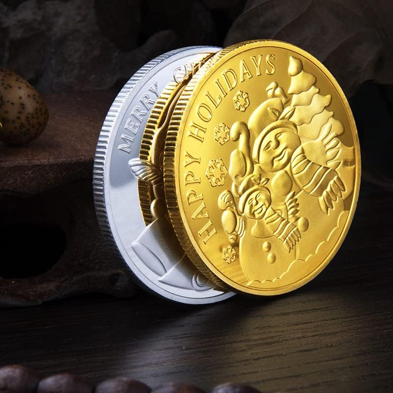 Sretan božićni zlatni novčić komemorativni santa santa claus medaljne kovanice kolekcionarstvo kolekcionarnih