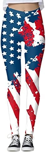 Američka zastava Patriotske noge Ženske trbuške kontrole američke zastave Tajice Bespremljene lagane atletske