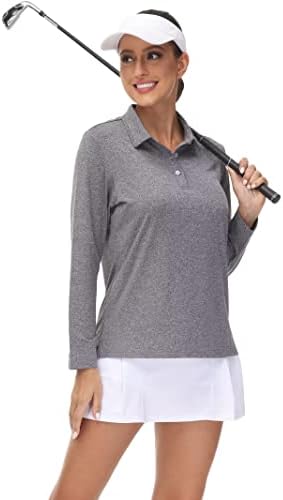 Magcomsen ženske polo majice s dugim rukavima UPF 50+ Zaštita od sunca za zaštitu od sunca Golf majica Brza košulja za sušenje atletika