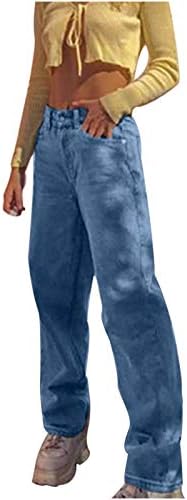 Ženske vintage bljeskalice Jeans Mid Rise Classic Jeans Hlače Stretch Petite Flared traper hlače Žene Solid