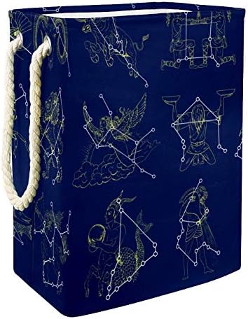 Inhomer zodijački simboli i sazviježđa 300D Oxford PVC vodootporna odjeća korpa velika korpa za veš za ćebad