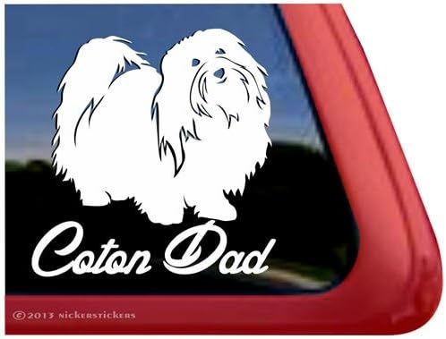 Coton dad ~ coton de tuléar prozor za pse naljepnica