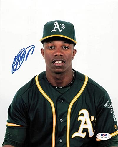 LAZARO ARMENTEROS potpisan 8x10 FOTO PSA / DNK Oakland Atletika Autographirana - autogramirana MLB fotografija