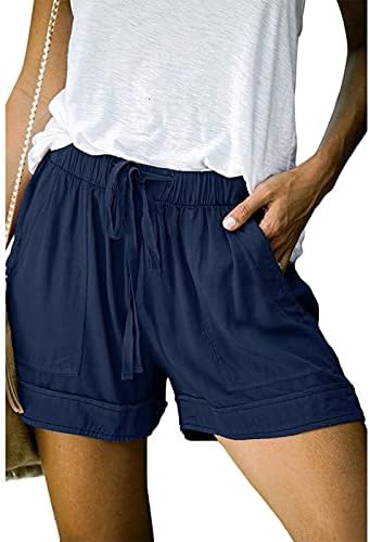 Ženske pletene gaćice s elastičnim kratkim kratkim hlačama Ležerne hlače SPLICE WOMENS korektni labav udobni