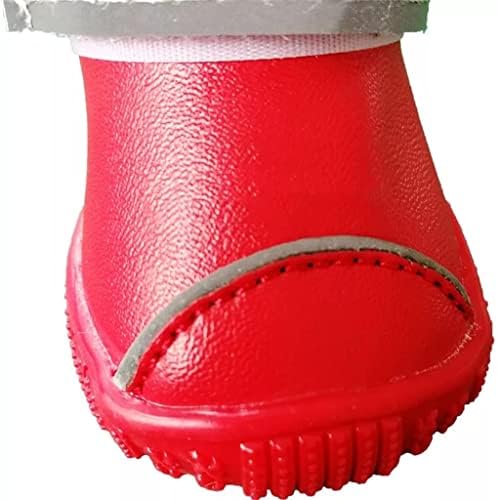 Lepsjgc zimski kućni ljubimac kožne cipele za kišu meke vodootporne tople snježne čizme otporne na palice otporni na pasi