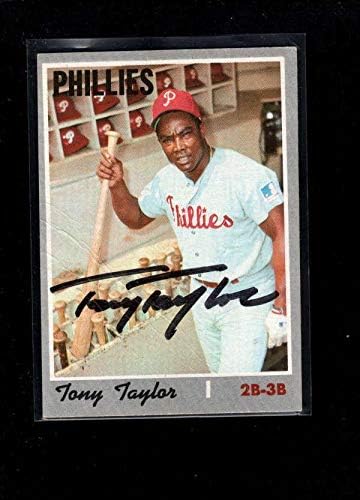 1970 TOPPS # 324 Tony Taylor Autentična na kartici Autograph Signature AX7006 - bejzbol ploče sa autogramiranim karticama