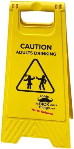 Znak za piće odraslih! Savršeno za mancave, barove, dvovijatnu piću, kovine zabave, poklon bijelog slona, ​​smiješni gag poklon!