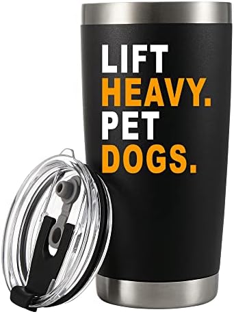 Lift Heavy pet Dogs dizači tegova ljubitelj pasa vakuumski izolovana čaša 20 Oz bodibilderi fitnes pet Mama Tata Nerđajući čelik sa poklopcem koji se može skinuti