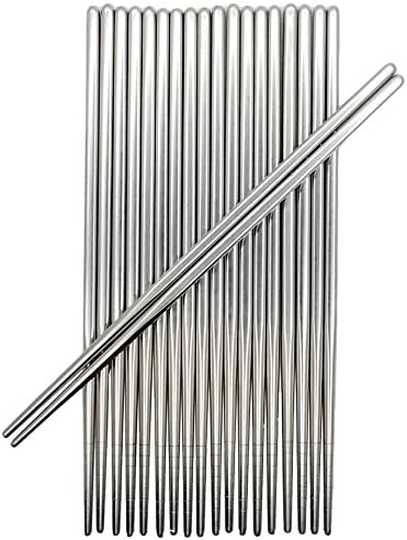Sretna prodaja HSS-SSC10P, Premium korejski štapići od nerđajućeg čelika 10 pari vakuumski šuplji neklizajući, lagani