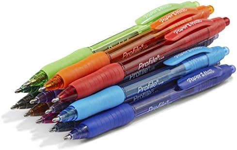 Papir Mate profil uvlačenje hemijske olovke, hrabar, razne boje, 12 računati & Flair Felt flomasteri, srednje tačke , izabrane