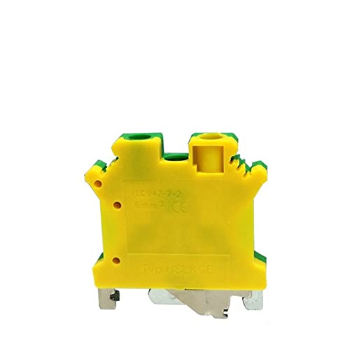 Serija UK žuti zeleni terminalni blok za uzemljenje za montažu na DIN šinu univerzalni priključak za ožičenje mesing 1 kom