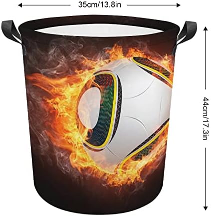 Funny Magic Football velika korpa za veš vodootporna torba za veš kanta za pranje sklopiva kanta za odlaganje sa ručkama za odeću kupatilo dnevna soba Organizator igračaka