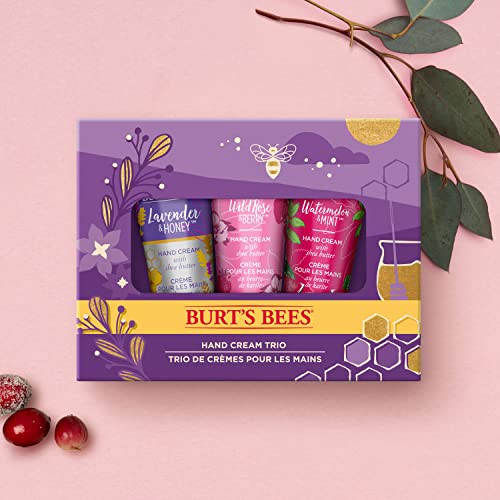 Burt Pčele Božić poklone, 3 Body Care čarapa Stuffers proizvodi, krema za ruke Trio Set - lavanda med, lubenica Mint & Wild Rose Berry Shea Butters
