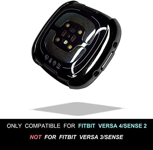 EANWireless za Fitbit Versa 4 / Sense 2 trake od kože Žene Muškarci, kožna narukvica Podesiva zamjena meka sportska traka i TPU tanka zaštitna futrola kompatibilna za Fitbit Sense 2 / Versa 4 Smartwatch