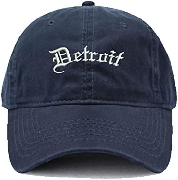 Cijia-Cijia muške bejzbol kape Detroit City - MI vezeni Tata šešir opran pamučni šešir