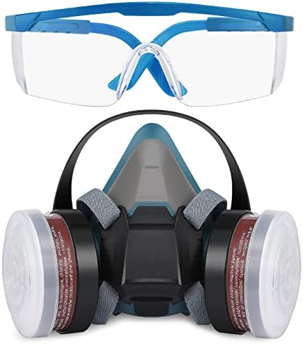 Mionyl višekratni Respirator za pola lica sa filterima - lagani hemijski Respirator za boju, prašinu, Gas, zavarivanje naočarima & amp; štit za lice za potpunu zaštitu-Silikonski Facepiece
