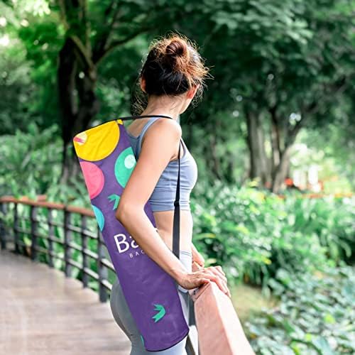 Šarene trake i baloni torbe za prostirku za jogu sa punim patentnim zatvaračem torba za nošenje za jogu za žene i muškarce, nosač prostirke za jogu sa podesivim remenom