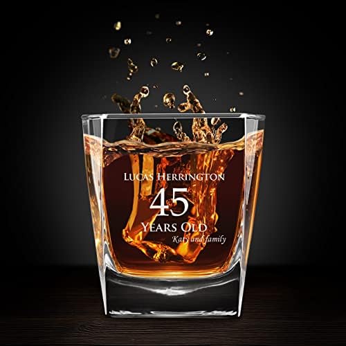 Maverton Whisky glass set za muškarce-personalizirane čaše za viski - staklene šolje za piće- Set od 6 čaša za njega - prilagođeni poklon viskija za rođendan - stakleno posuđe-rođendan